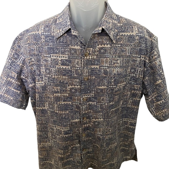 COOKE STREET Reverse Print Aloha Hawaiian Shirt Men L Large - Picture 1 of 7